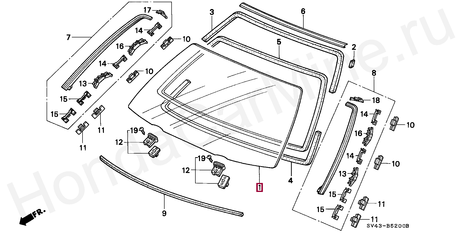 Стекла хонда. 73111-Sv4-j00. 73111sv4000. Облицовка ветрового стекла боковая. Фиксация молдинга лобового стекла.